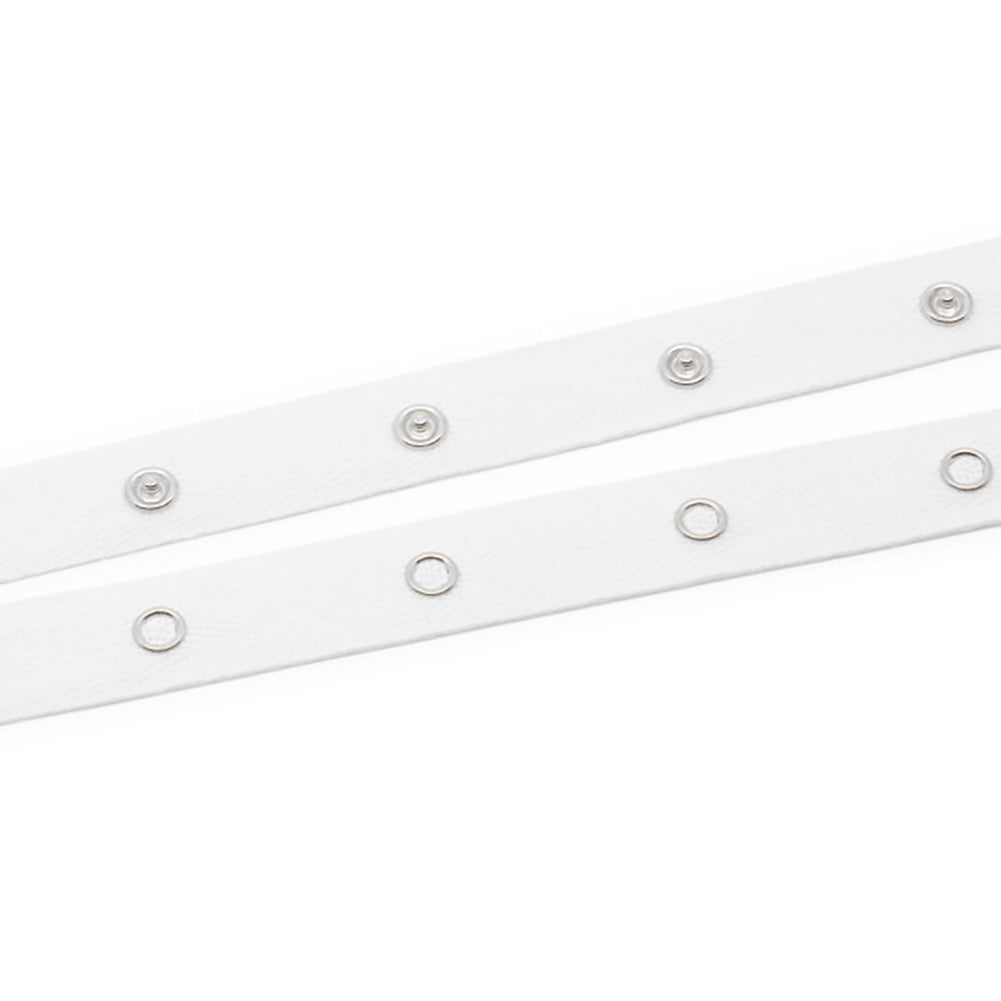 Dritz Snap Tape with Metal Snaps - White - 8yds