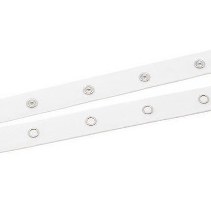 Dritz Snap Tape with Metal Snaps - White - 8yds