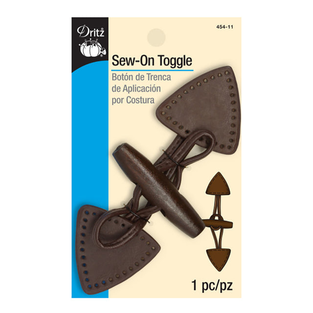 Dritz Sew-On Toggle - Brown