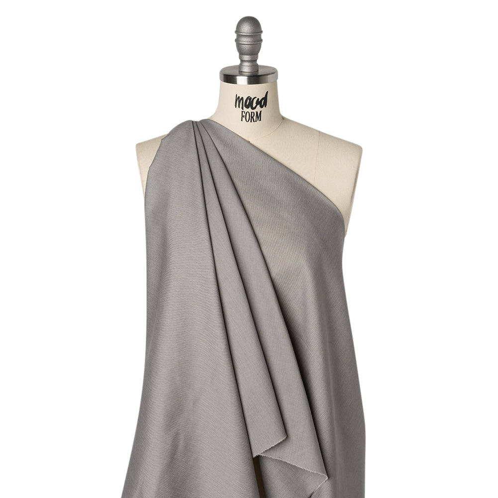 Polyester and Cotton Shirting - Heathered Gray - Deadstock Drape