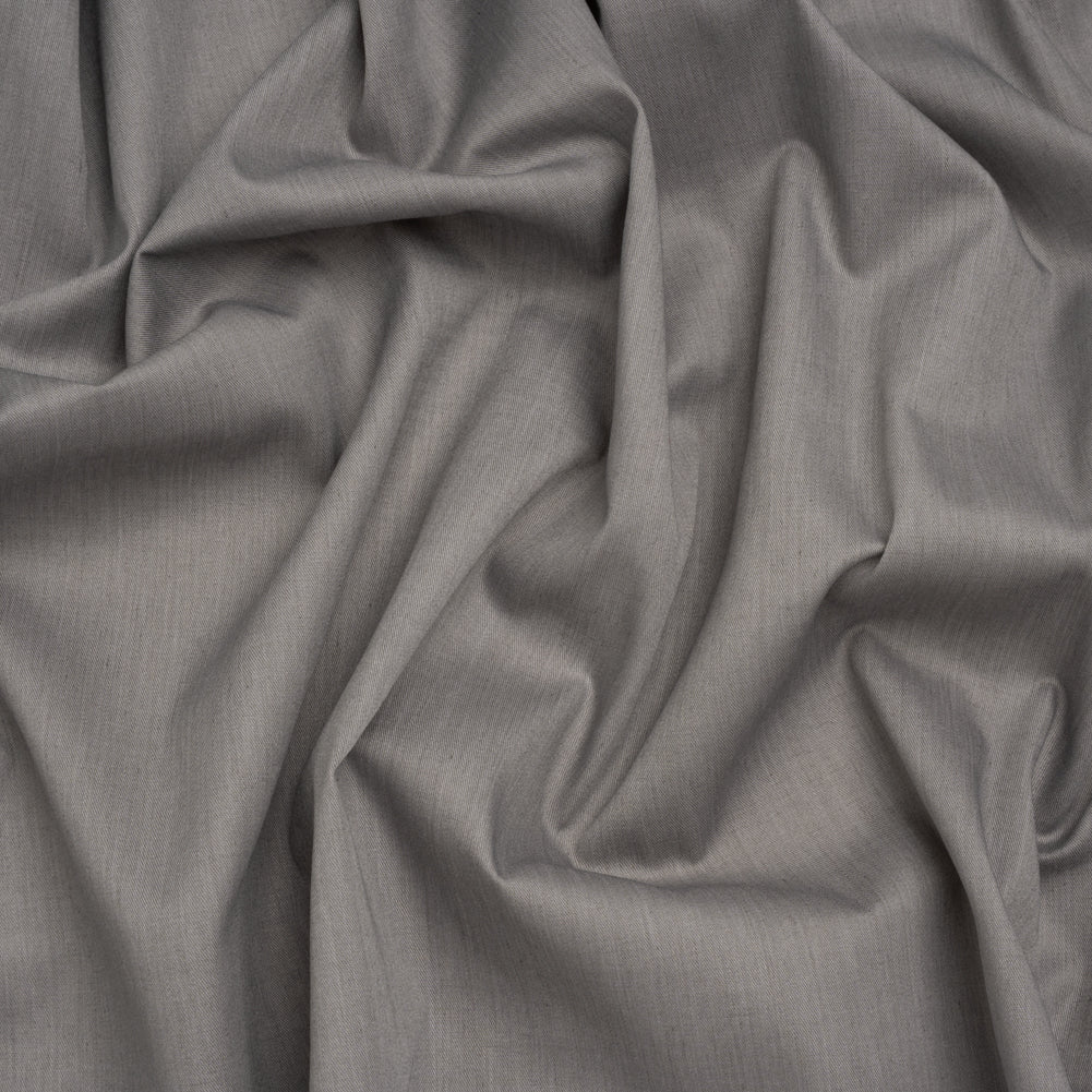 Polyester and Cotton Shirting - Heathered Gray - Deadstock