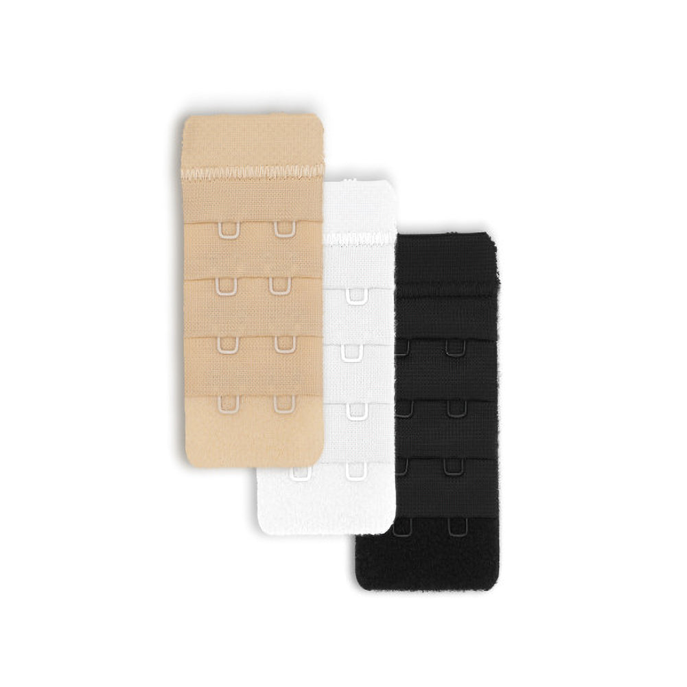 Dritz Bra-Back Extenders - 1.25" Assorted White, Beige and Black - 3pc Folded