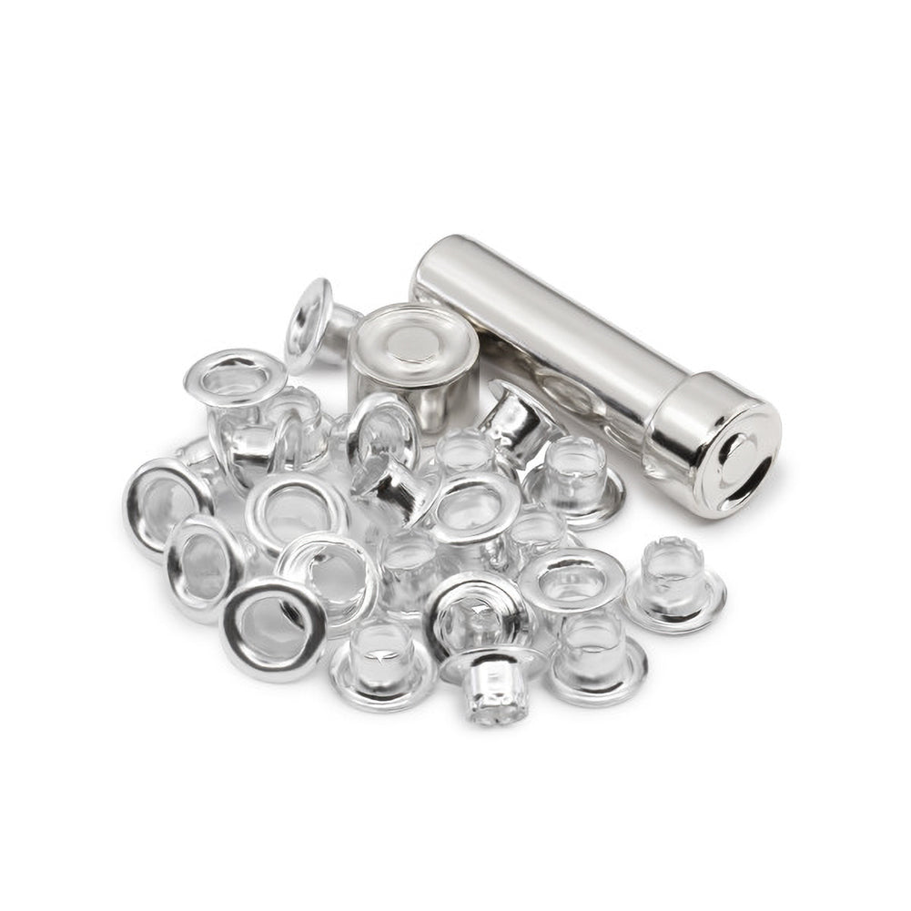 Dritz Eyelet Kit - Nickel 5/32" Eyelets - 25 Sets + Eyelet Tools Folded