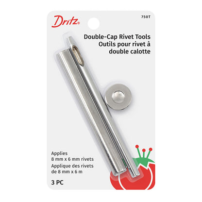 Dritz Double-Cap Rivet Tools - Nickel - 3pc