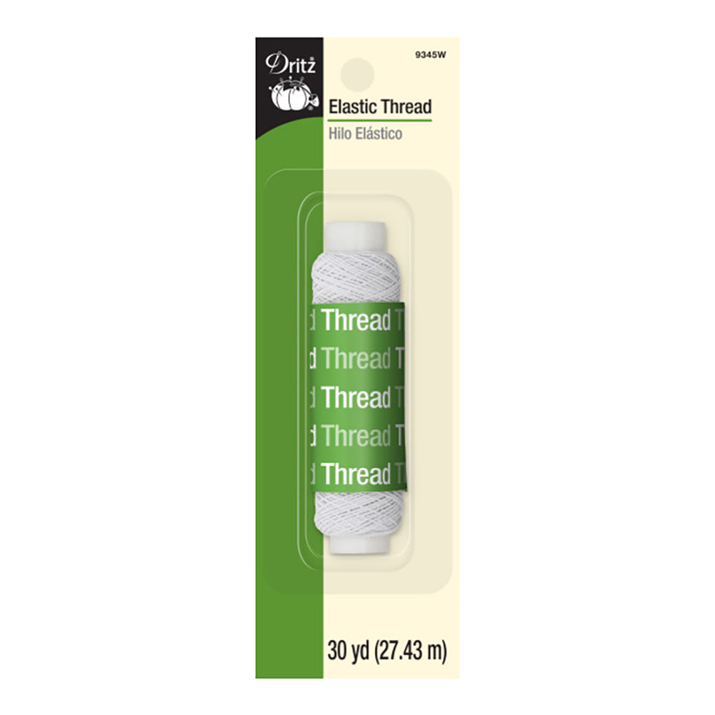 Dritz Elastic Thread - White - 30yds - Packaged