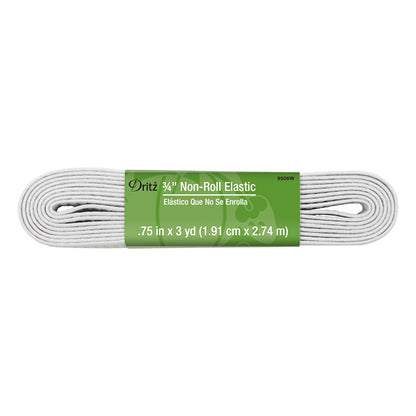 Dritz Non-Roll Elastic - White - 0.75" x 3yds