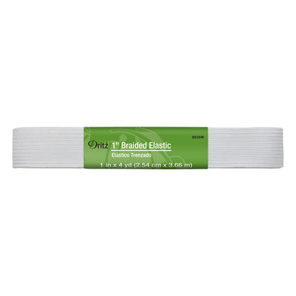 Dritz Braided Elastic - White - 1" x 4yds