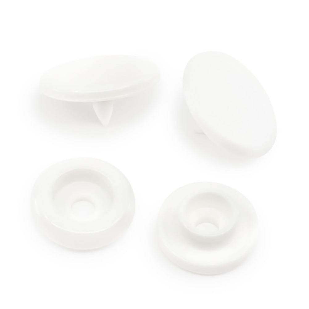 Dritz Plastic Round Snaps - White - 0.5", 12 SETS - Detail