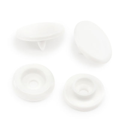 Dritz Plastic Round Snaps - White - 0.5", 12 SETS