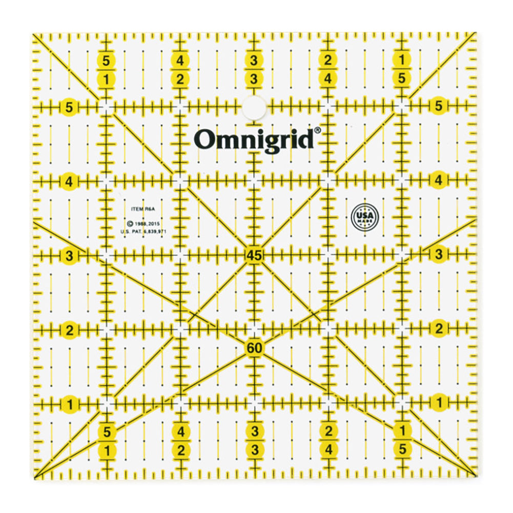 Omnigrid Square Ruler Template - 6" x 6"