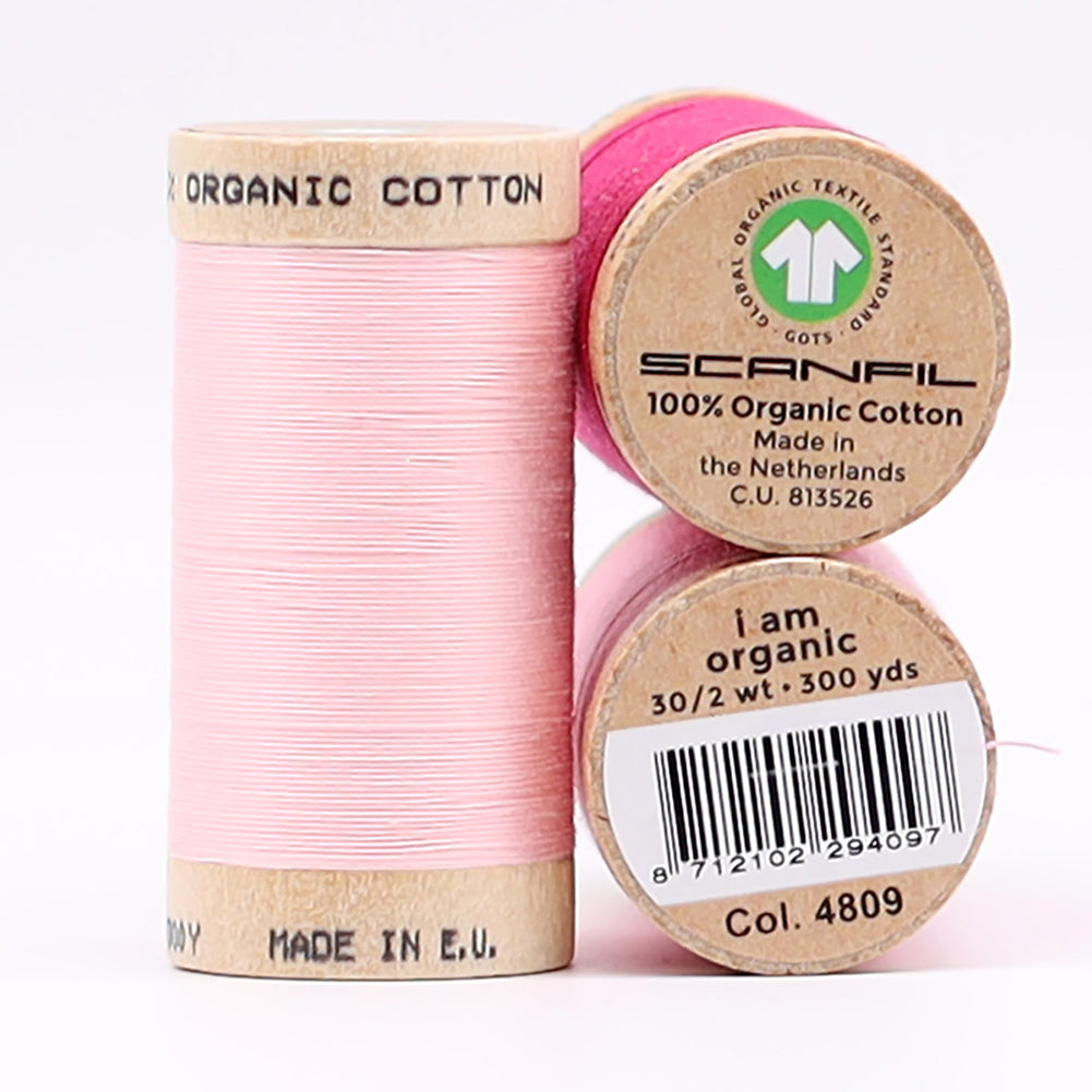 SCANFIL® 30wt Organic Pima Cotton Thread Trio Set - 3ct 300yd Spools - Pretty Pinks - Full - Image 7 of 9