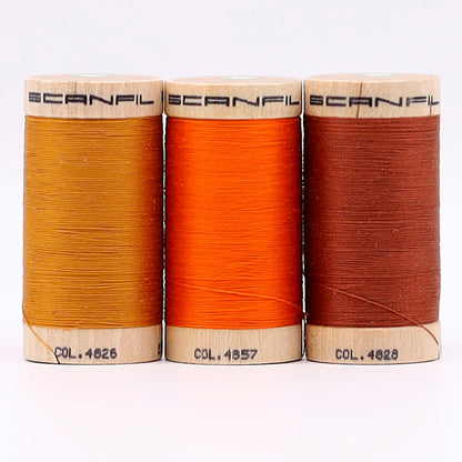 SCANFIL® 30wt Organic Pima Cotton Thread Trio Set - 3ct 300yd Spools - Harvest Hues