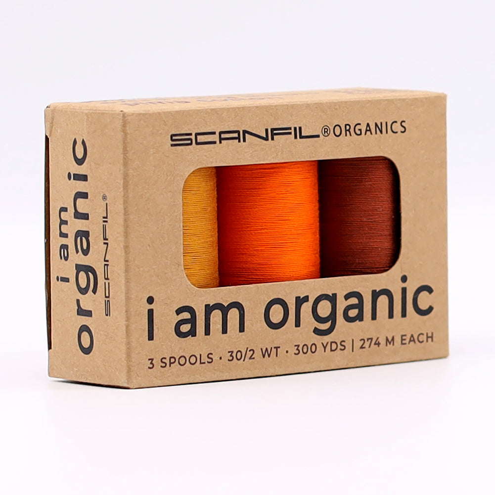 SCANFIL® 30wt Organic Pima Cotton Thread Trio Set - 3ct 300yd Spools - Harvest Hues - Full - Image 5 of 5