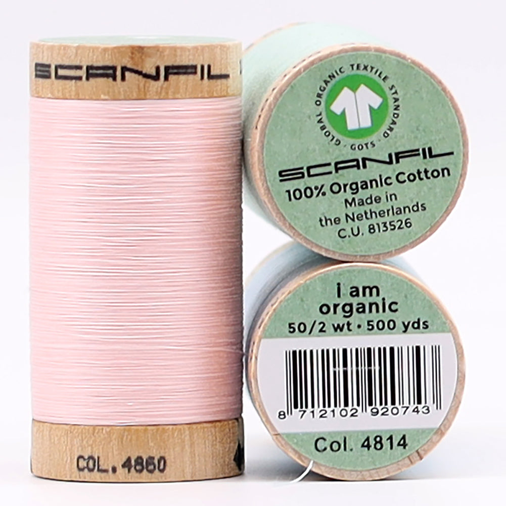 SCANFIL® 50wt Organic Pima Cotton Thread Trio Set - 3ct 500yd Spools - Baby Pastels - Full