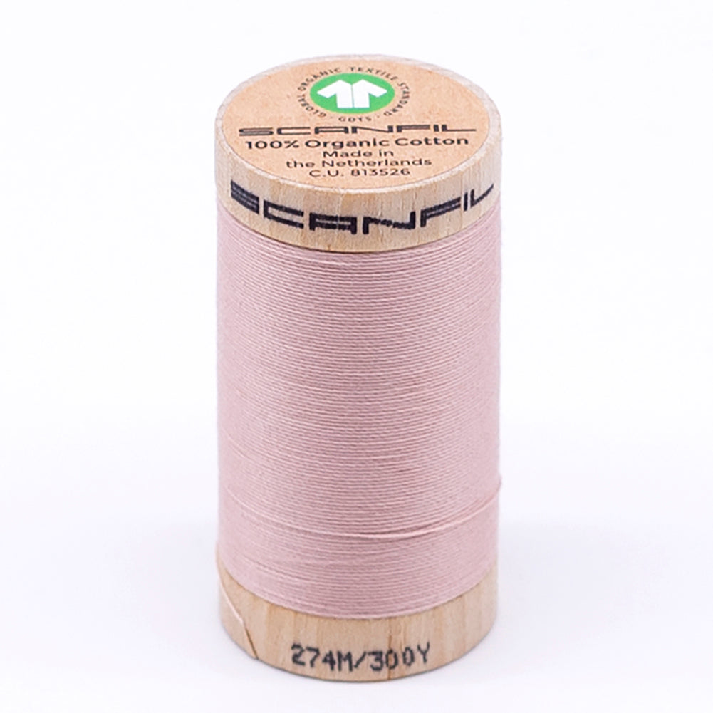 SCANFIL® 30wt Organic Pima Cotton Thread 300 yds - 4842 Rose Smoke