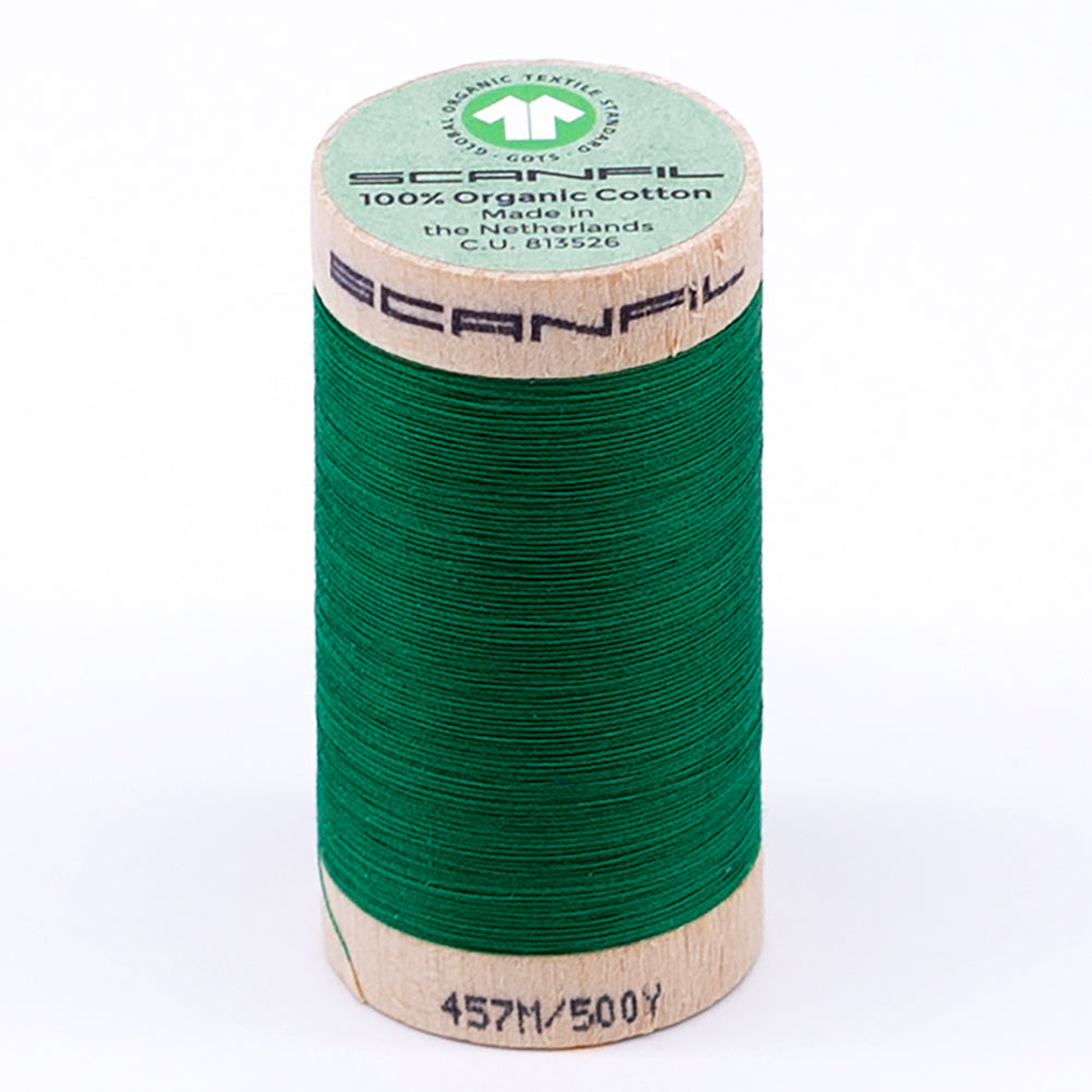 SCANFIL® 50wt Organic Pima Cotton Thread 500 yds - 4821 Jolly Green
