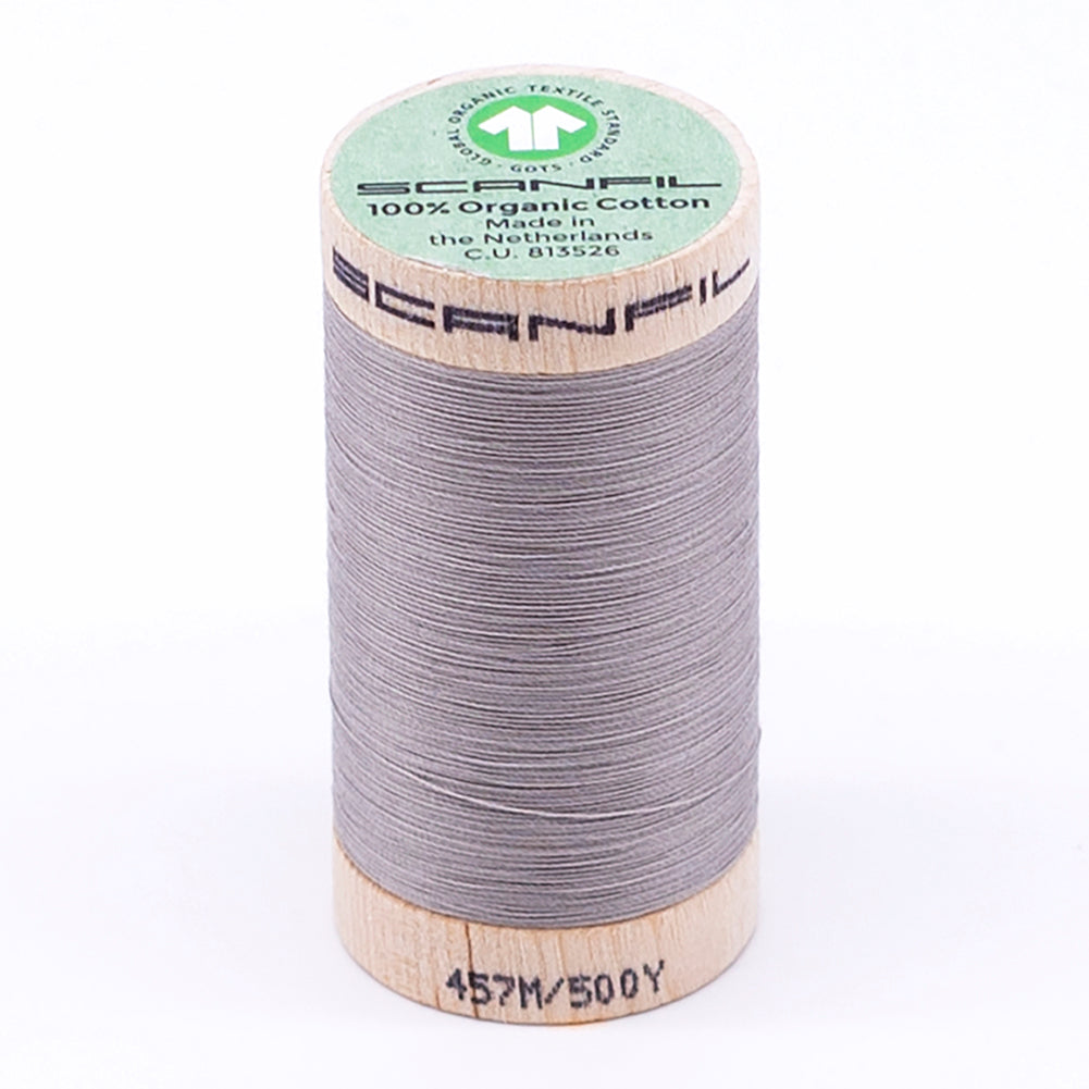 SCANFIL® 50wt Organic Pima Cotton Thread 500 yds - 4831 Chateau Gray