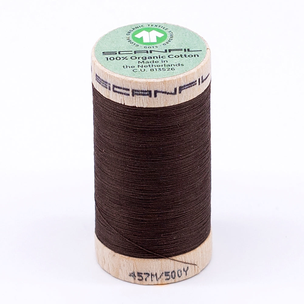SCANFIL® 50wt Organic Pima Cotton Thread 500 yds - 4864 Coffee Liqueur