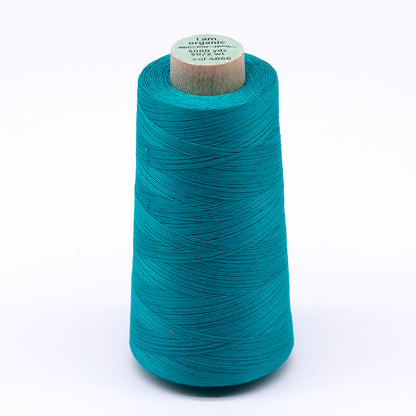 SCANFIL® 50wt Organic Pima Cotton Thread 5000 yd Cones - 4866 Tropical Green