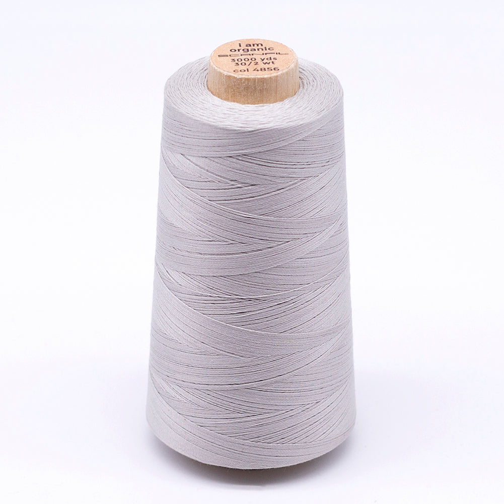 SCANFIL® 30wt Organic Pima Cotton Thread 3000 yd Cone - 4856 Silver Cloud