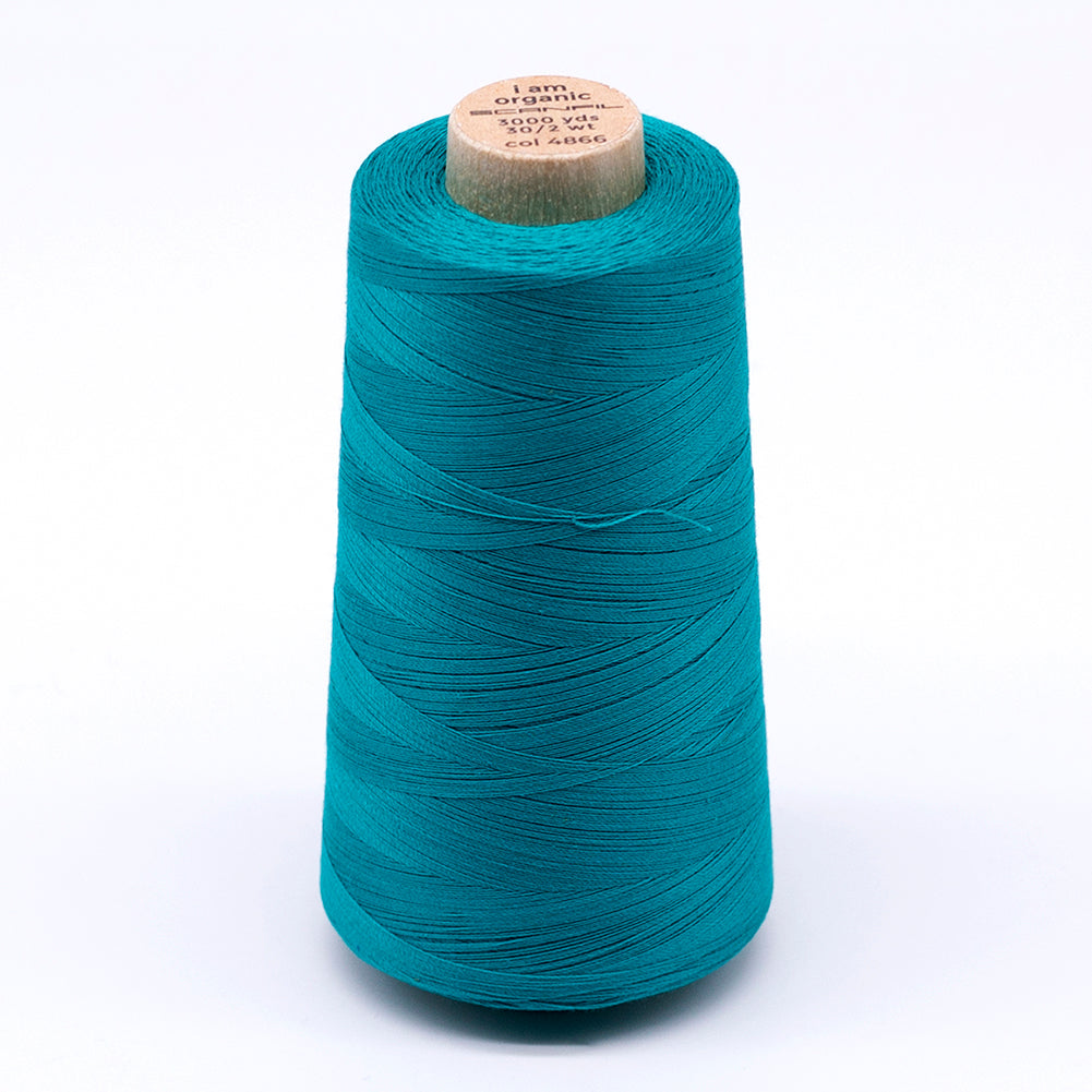 SCANFIL® 30wt Organic Pima Cotton Thread 3000 yd Cone - 4866 Tropical Green
