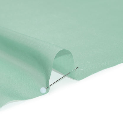 Liquid Sheen Metallic Polyester Chiffon - Silver on Aqua - Liquid Sheen Chiffon Collection