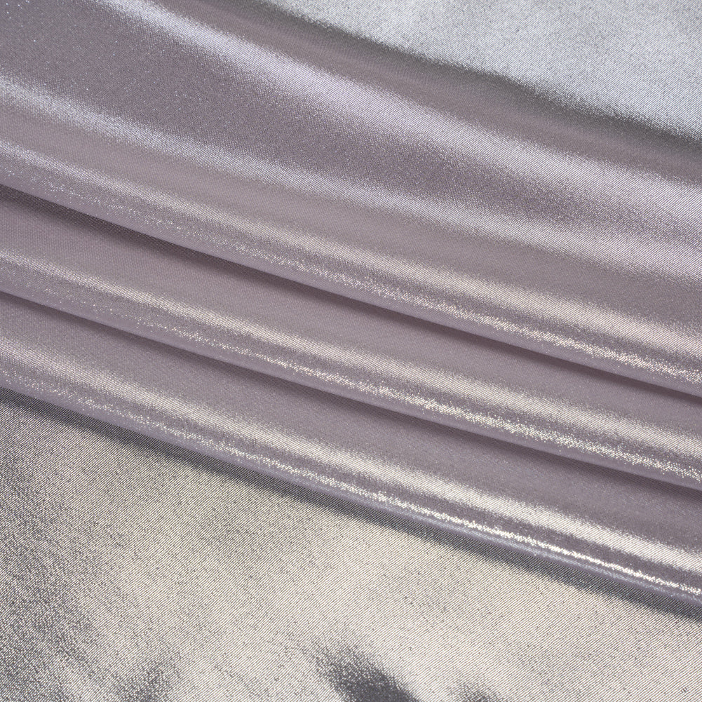 Liquid Sheen Metallic Polyester Chiffon - Silver on Lavender - Liquid Sheen Chiffon Collection - Detail