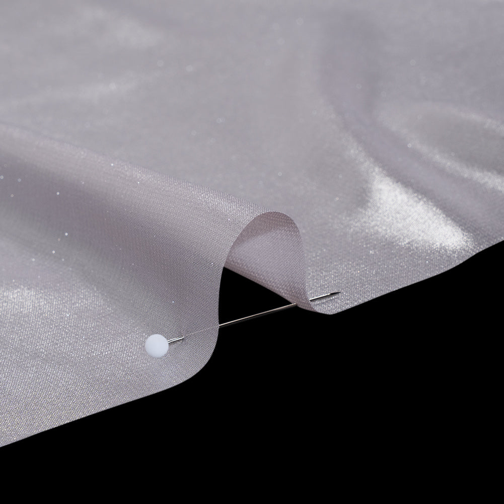 Liquid Sheen Metallic Polyester Chiffon - Silver on Lavender - Liquid Sheen Chiffon Collection - Full - Image 4 of 6