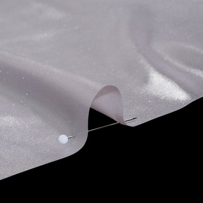 Liquid Sheen Metallic Polyester Chiffon - Silver on Lavender - Liquid Sheen Chiffon Collection