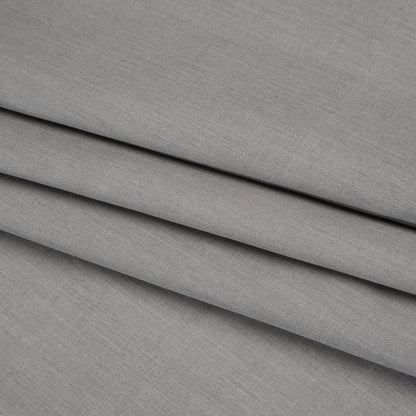 Cotton Twill Chambray Shirting - Gray - Deadstock