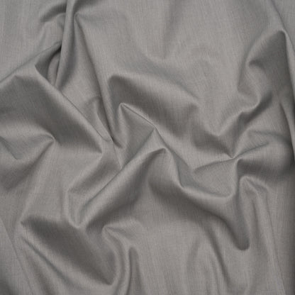 Cotton Twill Chambray Shirting - Gray - Deadstock