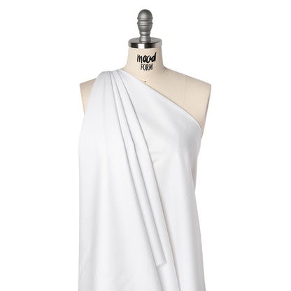 Cotton Twill Shirting - Bright White - Deadstock