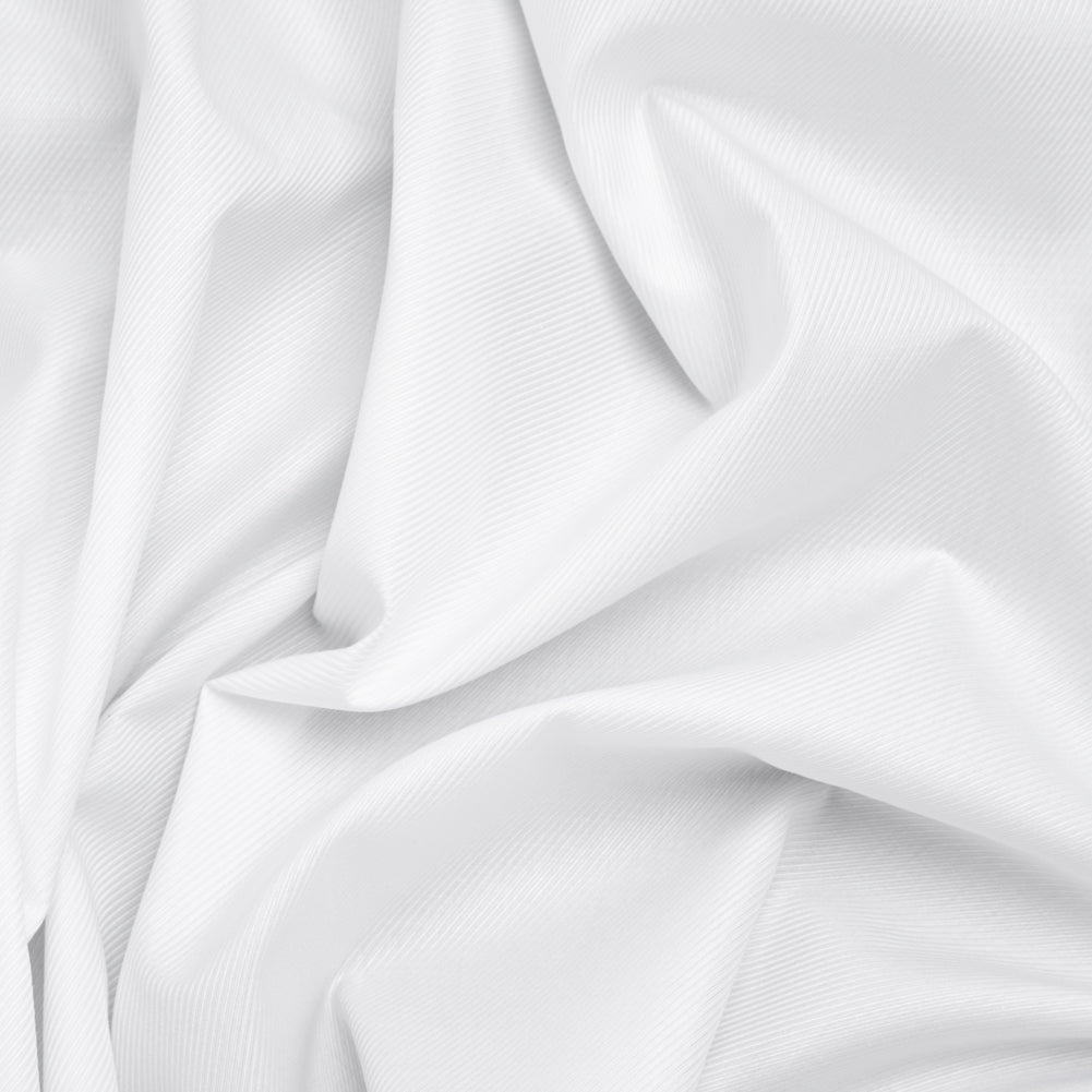 Cotton Twill Shirting - Bright White - Deadstock