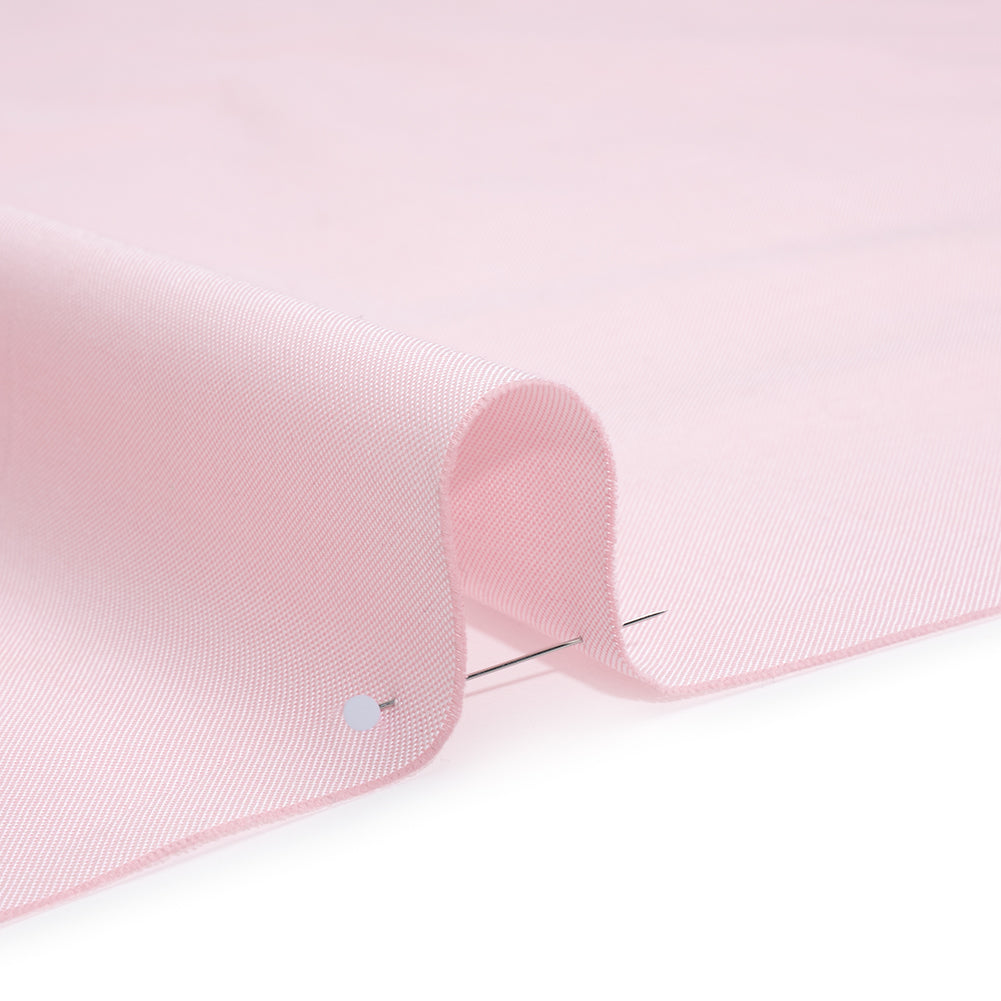 Cotton Oxford Shirting - Light Pink - Deadstock - Detail