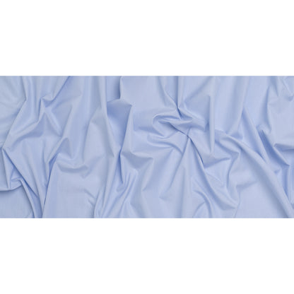 Cotton Shirting - Sky Blue and White Fine Stripes - Designer Deadstock - Full