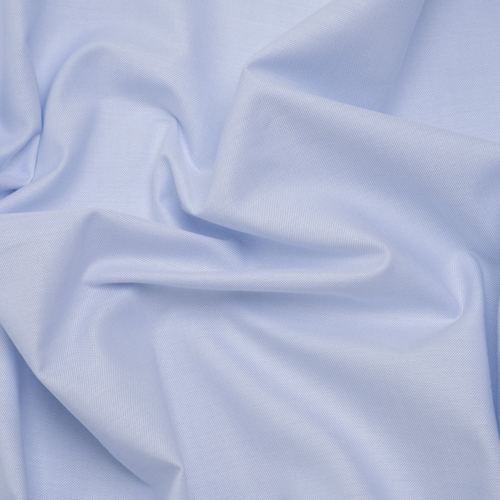 Cotton Oxford Shirting - Pale Blue and White - Designer Deadstock