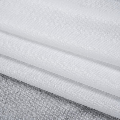 Non-Woven Fusible Interlining with Reinforced Threading - White - Deadstock Folded