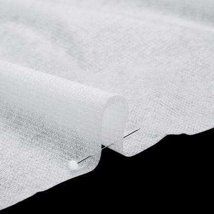 Non-Woven Fusible Interlining with Reinforced Threading - White - Deadstock Detail