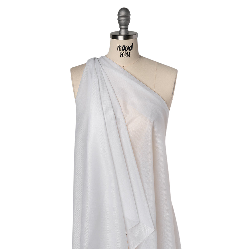 Non-Woven Fusible Interlining with Reinforced Threading - White - Deadstock Drape