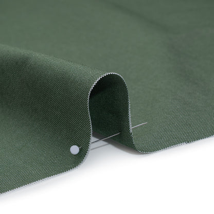 Cotton Oxford Shirting - Evergreen and White - Deadstock