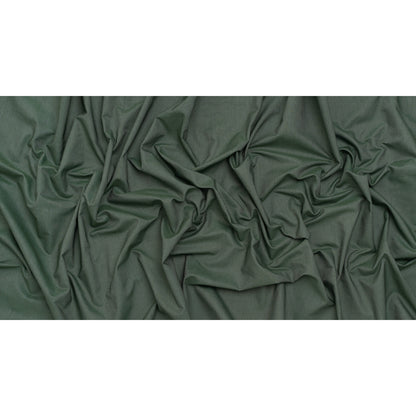 Cotton Oxford Shirting - Evergreen and White - Deadstock