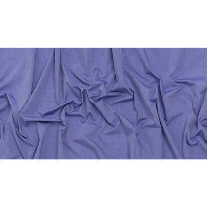 Cotton Shirting - Bright Blue and White - Deadstock