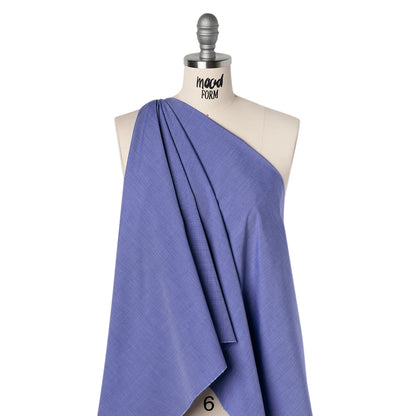 Cotton Shirting - Bright Blue and White - Deadstock