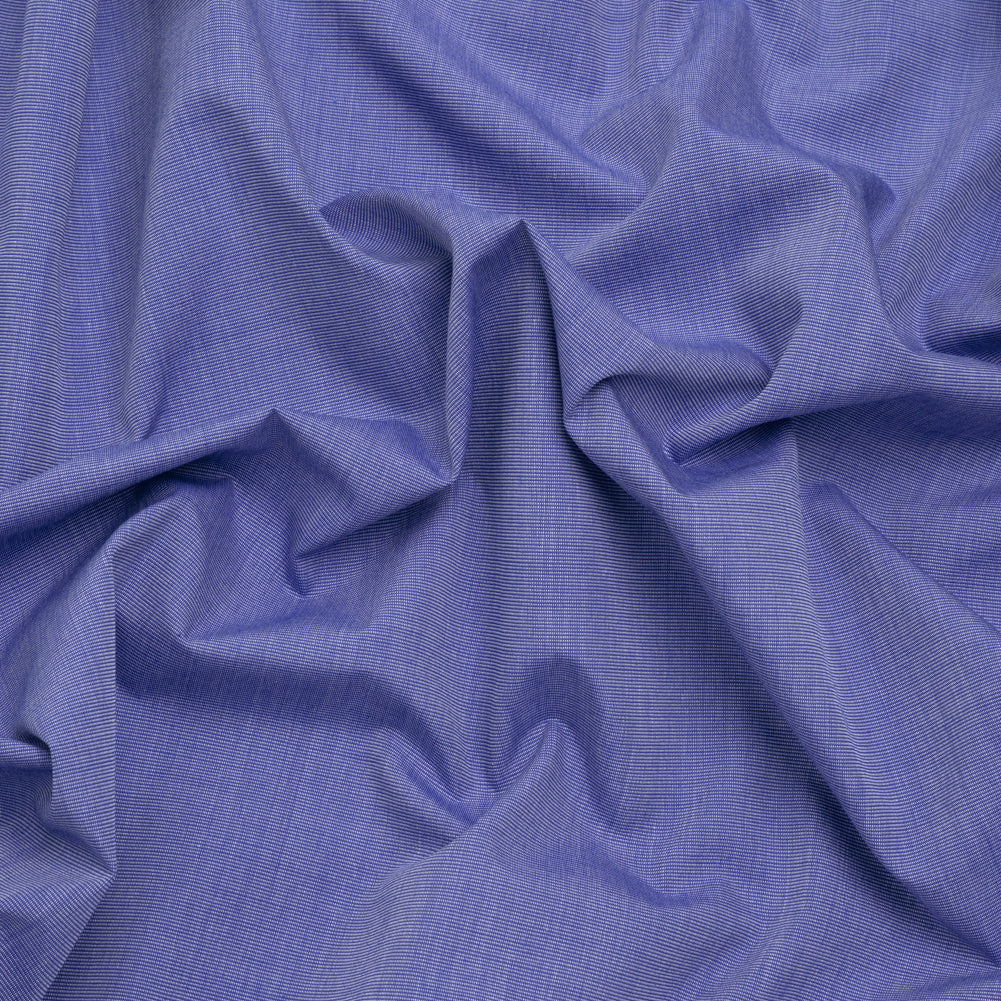 Cotton Shirting - Bright Blue and White - Deadstock