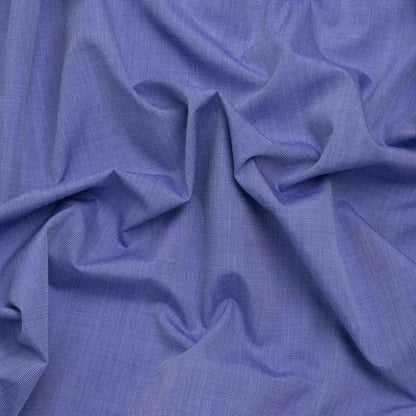 Cotton Shirting - Bright Blue and White - Deadstock