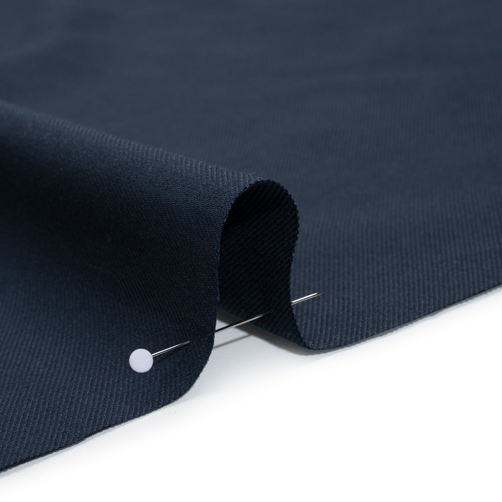 Cotton Twill Shirting - Dark Blue - Deadstock - Detail