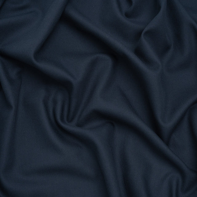 Cotton Twill Shirting - Dark Blue - Deadstock