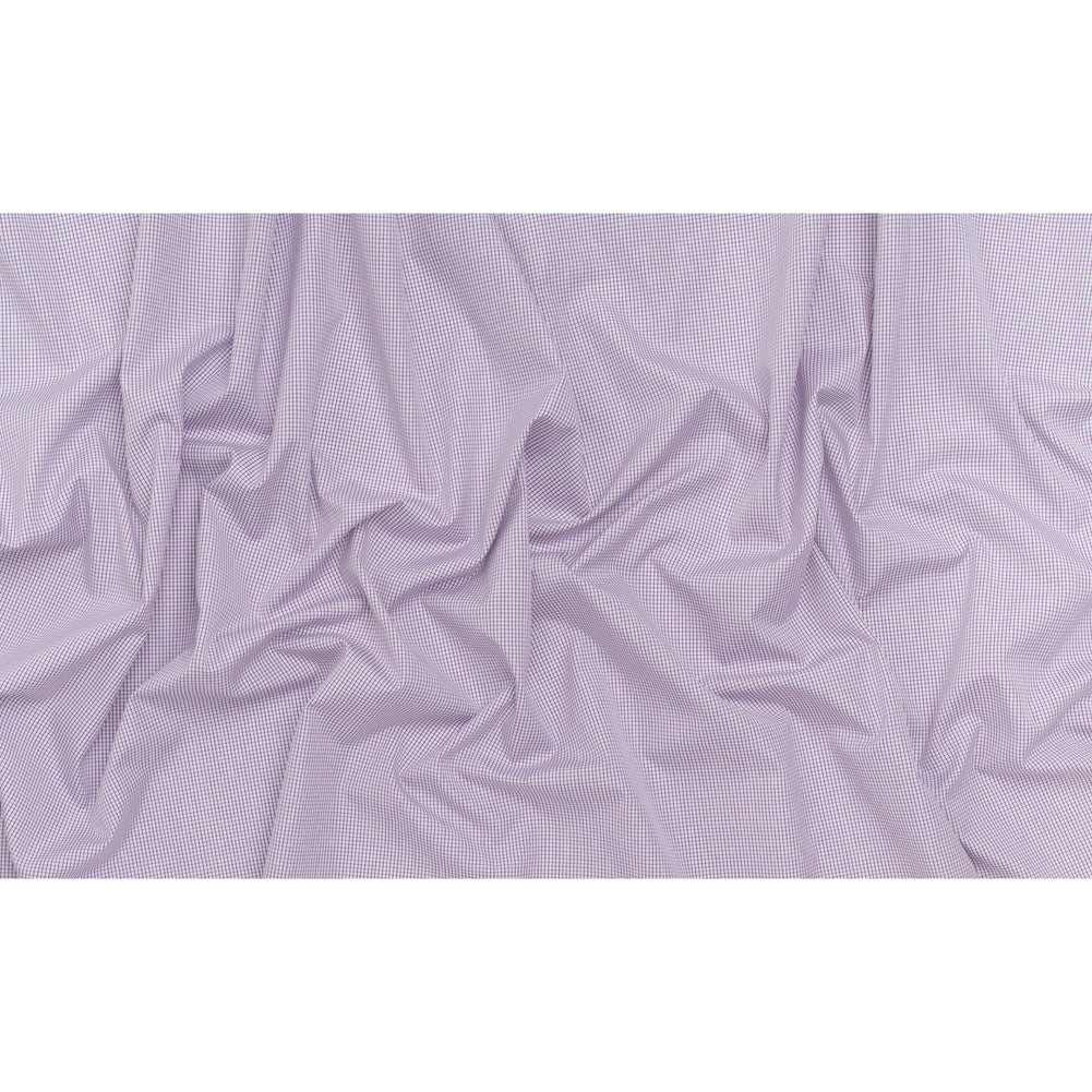 Cotton Shirting - Fuchsia Purple and White Checks - Deadstock - Full