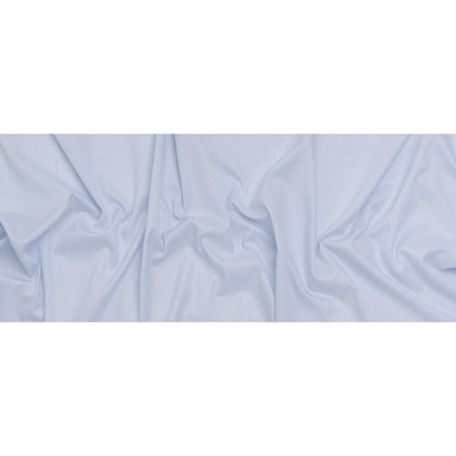 Cotton Twill Shirting - Pale Blue and White Checks - Deadstock