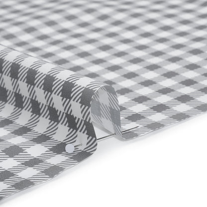 Cotton Shirting - White and Gray Faux Twill Check - Deadstock